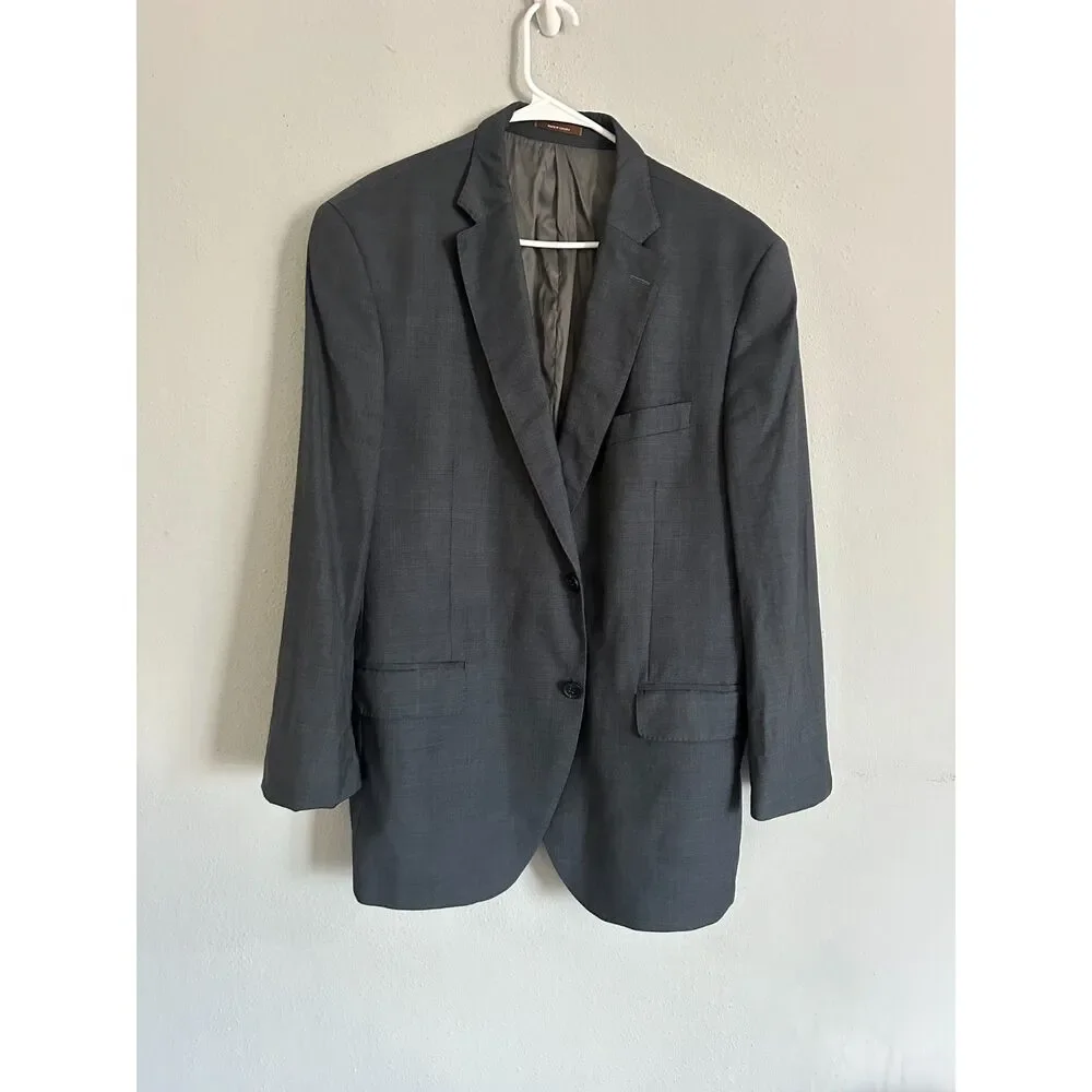Peter Millar Men’s Gray 100% Wool Blazer Sport Coat 44R Made in Canada